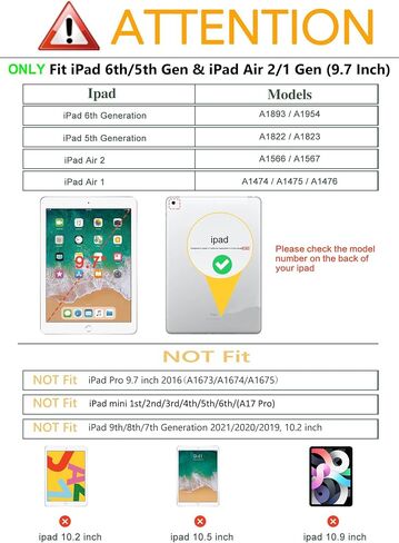 Vimorco for iPad 6th/5th Generation Case 2018/2017 9.7-inch Pencil Holder in Kuwait