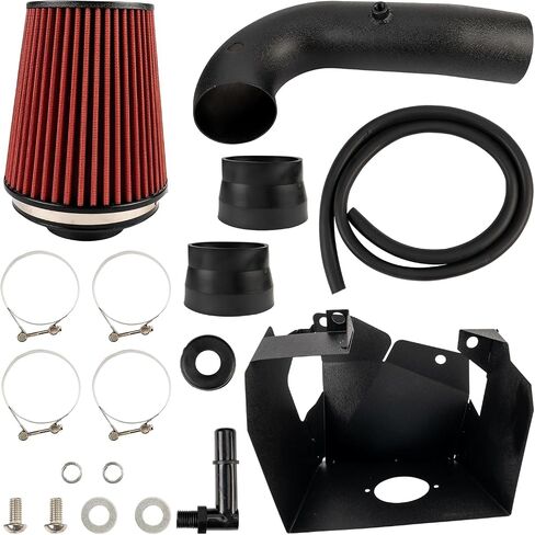 PHILTOP Cold Air Intake Kit for 2007 2008 Escalade 6.2L V8 with Filter Heat Shield (Black) in Saudi Arabia