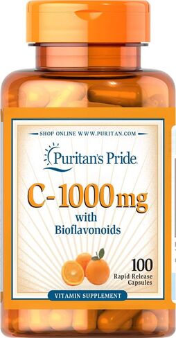 Puritan's Pride فيتامين C مع البيوفلافونويد لدعم الجهاز المناعي وكبسولات صحة الجلد in Saudi Arabia