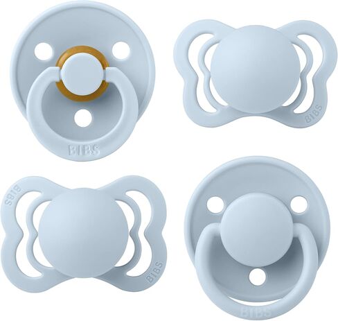 BIBS Pacifiers – Try-it Collection | Includes Colour, De Lux, Couture and Supreme Pacifiers | BPA-Free Natural Rubber & Silicone | Made in Denmark | Sage | 0 to 6 Months in Saudi Arabia