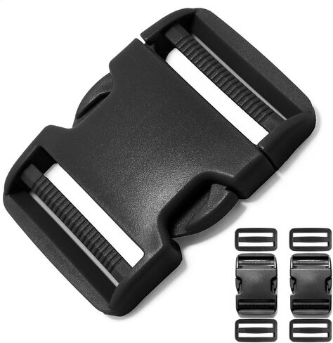 Quick Side Release Buckle for 2inch/50mm Webbing Straps, Plastic Buckles Clips Adjustable Backpack Replacement (1.5inch black) in Kuwait