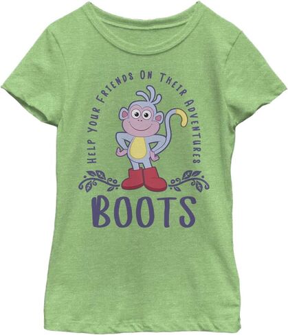 Nickelodeon Dora The Explorer Boots Help and Encourage Girls Short Sleeve Tee Shirt in Saudi Arabia