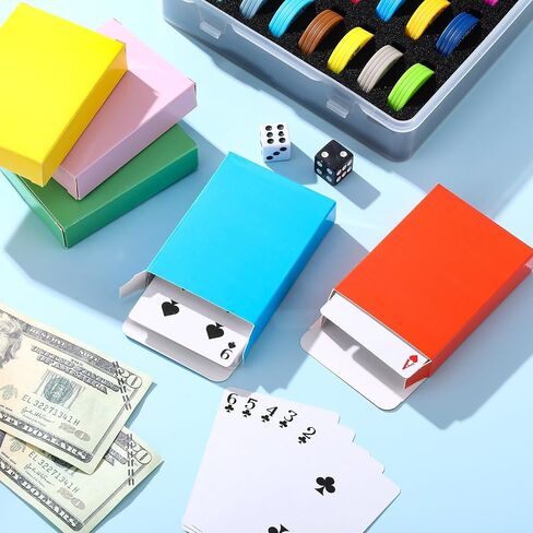 50 Pieces Playing Card Box Empty Playing Card Holder Case Card Holder Organize Storage Box Fits Baseball Trading Cards, Gaming Cards in Saudi Arabia
