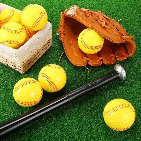 24 Pieces White Dimpled Baseballs with Red Seam 9 Inch Pitching Machine Baseballs Practice Baseballs for Hand Eye Coordination, Batting Hitting Training and Fielding Practice in Saudi Arabia