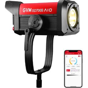 GVM Dual Head Video Light Constant 200W with Bowens, V-Mount, DMX, RGB, Bi-Color Continuous Lighting for Photography Filming Studio with 4 Color Modes, 24 Cob Led Lighting Effects, CRI97, 2700-7500K in Kuwait