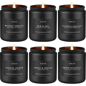 شمعة اللافندر، شموع معطرة للمنزل، شموع معطرة، شمعة الصويا، 7 أونصة 50 ساعة شموع برطمان كهرمان للعلاج العطري تدوم طويلاً هدية عيد ميلاد للنساء in Kuwait