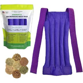 Nature Creation Reusable Microwave Heat Pad - Microwave Heating Pad for Back Pain and Sore Muscle, Hot Pack, for Spine Heat Pack Warming Pad, Microwavable Heating Pads - Blue Flowers 1 Pack in Kuwait