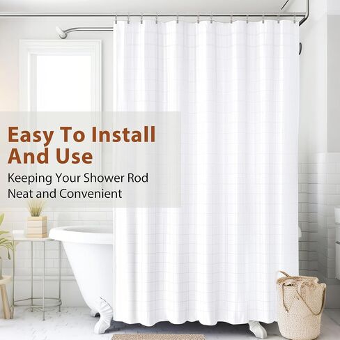 Ofone Curtain Rings with Clips, 24 Pcs 1.5 Inch Interior Diameter Rustproof Window Hardware Clip Rings Decorative Metal Hangers Ring with Hooks for Curtain Rod (White) in Kuwait