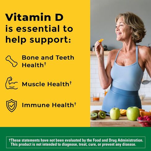 Nature Made Maximum Strength Vitamin D3 10000 IU (250 mcg), Dietary Supplement for Bone, Teeth, Muscle and Immune Health Support, 60 Softgels, 60 Day Supply in Saudi Arabia