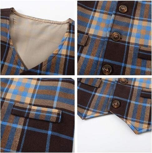 Xingwu Textitle Baby Boys' 3-Piece Fake Vest Set with Dress Shirt, Vest, Pants, and Tie（The Vest is not Removable） in Kuwait