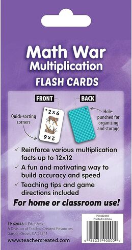 Teacher Created Resources Math War Multiplication Flash Cards (EP62048) in Saudi Arabia