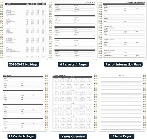 مخطط 2024 - مخطط أسبوعي وشهري 2024 مع صندوق هدايا، يناير 2024 - ديسمبر 2024، مخطط 2024، ورق سميك 8 × 10 بوصة، جيب خلفي مع 15 صفحة ملاحظات + 12 علامة تبويب شهرية in Kuwait