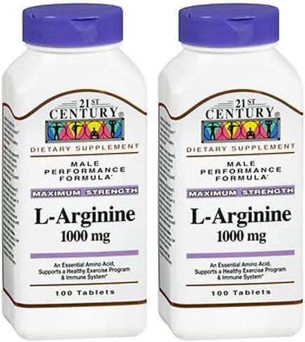 21st Century L-Arginine 1000mg، القوة القصوى 100 لكل قرص in Kuwait