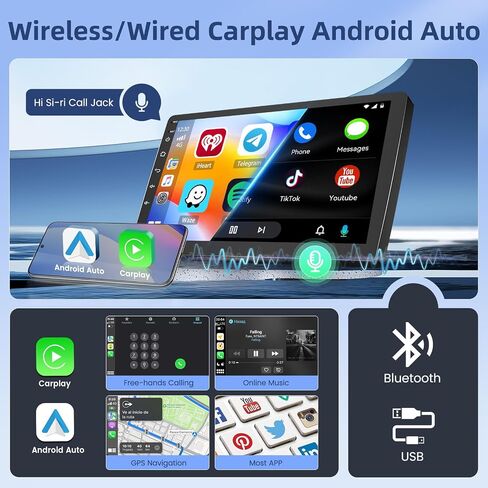 لراديو Honda CRV 2002-2006 Android 13 ستيريو السيارة مع Apple Carplay Android Auto، شاشة لمس 9 بوصة لراديو السيارة Honda CRV يدعم نظام تحديد المواقع والملاحة WiFi BT HiFi FM EQ 2GB+64GB in Saudi Arabia