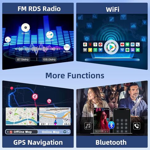 لراديو Honda CRV 2002-2006 Android 13 ستيريو السيارة مع Apple Carplay Android Auto، شاشة لمس 9 بوصة لراديو السيارة Honda CRV يدعم نظام تحديد المواقع والملاحة WiFi BT HiFi FM EQ 2GB+64GB in Saudi Arabia