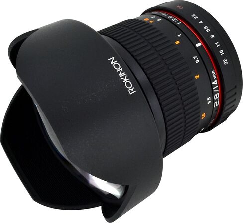 عدسات Rokinon Fe14M-Mft 14mm F2.8 عريضة للغاية للتثبيت بأربعة ثالث وعدسة ثابتة لكاميرا Olympus/Panasonic Micro 4/3 ، أسود in Saudi Arabia