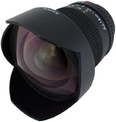 عدسات Rokinon Fe14M-Mft 14mm F2.8 عريضة للغاية للتثبيت بأربعة ثالث وعدسة ثابتة لكاميرا Olympus/Panasonic Micro 4/3 ، أسود in Saudi Arabia