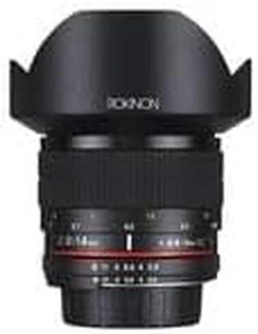 عدسات Rokinon Fe14M-Mft 14mm F2.8 عريضة للغاية للتثبيت بأربعة ثالث وعدسة ثابتة لكاميرا Olympus/Panasonic Micro 4/3 ، أسود in Saudi Arabia