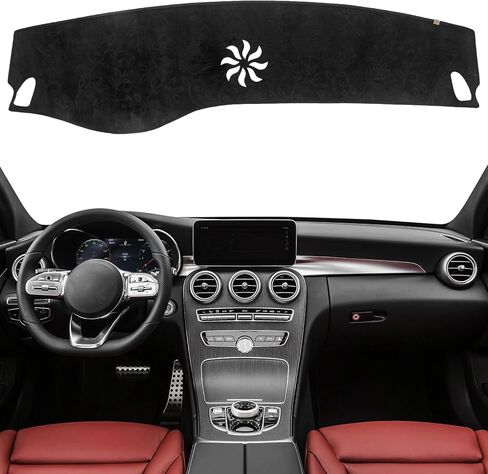 غطاء لوحة القيادة KEYOOG مناسب لـ Vo-lkswagen Tiguan 2023-2018 (بدون نماذج HUD)، سجادة لوحة عدادات السيارة مضادة للوهج، وسادة مضادة للانزلاق وواقي من الشمس (رمادي) in Saudi Arabia