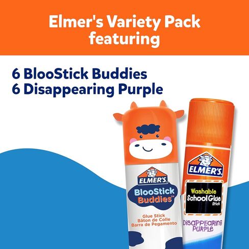 Elmer's® Disappearing Glue Sticks, 0.21 Oz, Purple, Pack of 12 in Saudi Arabia