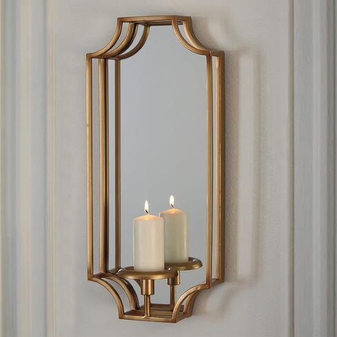 Signature Design by Ashley Donnica Glam 21" 3D Sculpted Metal Oval Wall Sconce, Silver in Kuwait