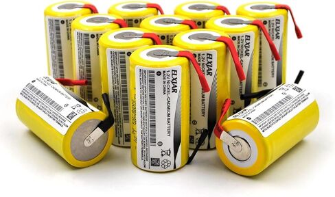 YUTSUJO (20 حزمة) بطارية Sub C 1.2V 2000mAh Ni-CD SC قابلة للشحن للأدوات الكهربائية (مع علامات التبويب) in Saudi Arabia