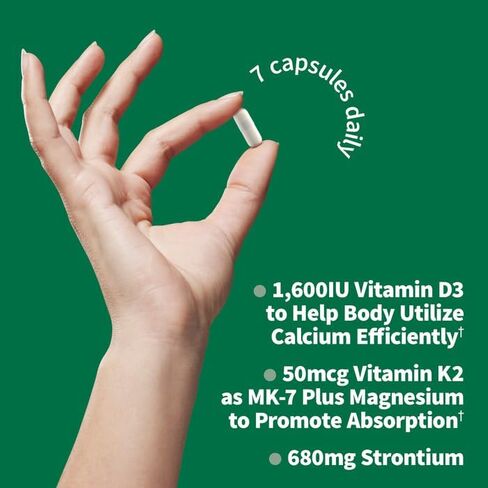 Garden of Life Calcium Supplement - Vitamin Code Grow Bone Made with Whole Foods, Strontium, Magnesium, K2 MK7, Vitamin D3 & C Plus Probiotics for Gut Health, 30 Day Supply in Saudi Arabia