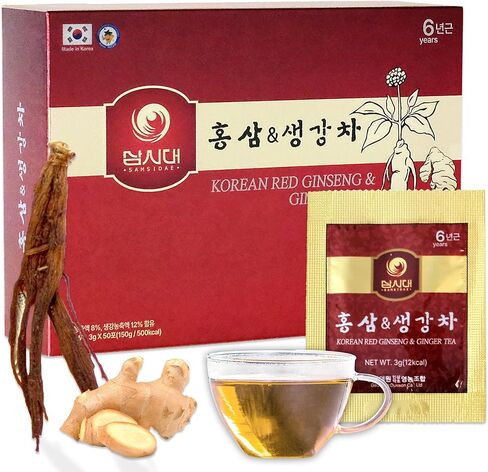 شاي باناكس الكوري الأحمر، علبة 50 كيس، يحسن الدورة الدموية والأداء الفكري والذاكرة، ويحفز الطاقة in Kuwait