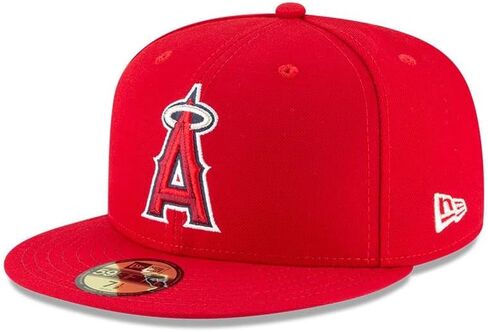 New Era Anaheim Angels Fitted 59Fifty On-Field Red Cap Hat in Saudi Arabia