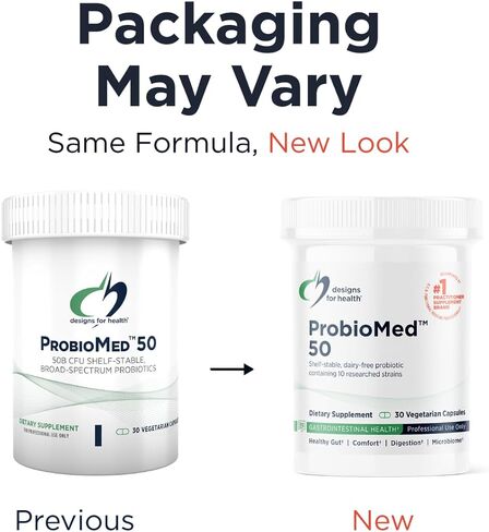 Designs for Health ProbioMed 100 Probiotics for Digestive Health - 10 Strains with Lactobacillus acidophilus Probiotic + Lactobacillus rhamnosus - Gut Health + Immune Support Supplement (30 Caps) in Saudi Arabia