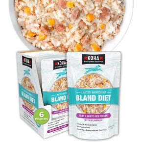 KOHA Limited Ingredient Bland Diet for Dogs, Chicken and White Rice Sensitive Stomach Wet Dog Food, Sold in Over 5,000 Vet Clinics & Pet Stores, Gentle Easy to Digest Bland Diet Dog Food, Pack of 6 in Saudi Arabia