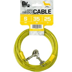BV Dog Tie Out Cable 30 Feet - Heavy Duty Dog Lead Up to 125 Pounds - Reflective & Rust-Free with Quick Release Swivel Clips & 360° Rotating Clasp - Tangle-Free Dogs Runner for Yard (Red, Single) in Saudi Arabia