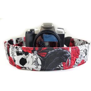 Skull Raven Camera Strap, Rose Skull Raven Camera Strap Universal DSLR Neck & Shoulder Strap, Photography Accessory, Gift for Men & Women in Saudi Arabia