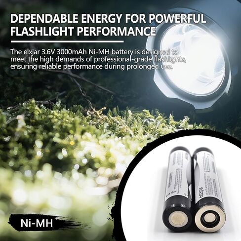 YUTSUJO (2-Pack) 3.6V 3000mAh NI-MH Rechargeable Battery Pack Replacement for Streamlight Stinger DS, LED HP, XT, 75175/75375, PolyStinger, Pelican M9 Flashlight in Kuwait