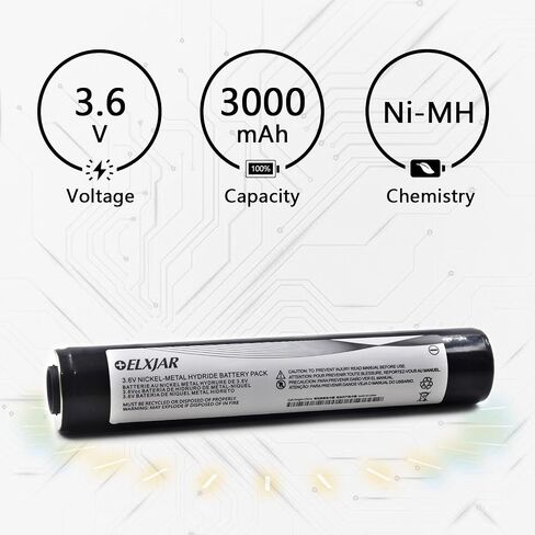YUTSUJO (2-Pack) 3.6V 3000mAh NI-MH Rechargeable Battery Pack Replacement for Streamlight Stinger DS, LED HP, XT, 75175/75375, PolyStinger, Pelican M9 Flashlight in Kuwait