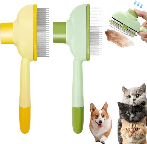 أمشاط البراغيث للقطط والكلاب مع زر الإصدار ، وفرشاة الكلاب ل deshedding ، والأسنان الجميلة Cat براغيث مشط براغي in Saudi Arabia