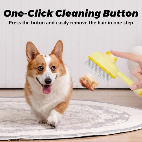 أمشاط البراغيث للقطط والكلاب مع زر الإصدار ، وفرشاة الكلاب ل deshedding ، والأسنان الجميلة Cat براغيث مشط براغي in Saudi Arabia