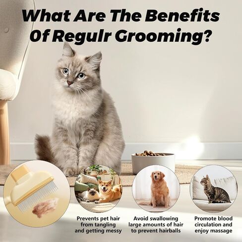 أمشاط البراغيث للقطط والكلاب مع زر الإصدار ، وفرشاة الكلاب ل deshedding ، والأسنان الجميلة Cat براغيث مشط براغي in Saudi Arabia