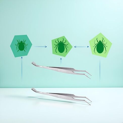 2 PCS Trick Trick Trick Trick Dual Dual Trick Trick Tool Aid Tweezers Trick Killer Tweezer for Human Dogs Cats Trick Remover Tools in Saudi Arabia