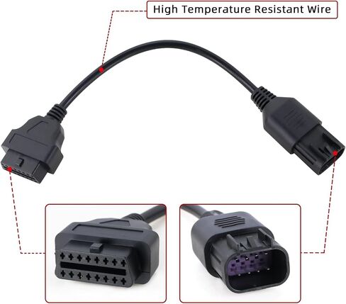 6 دبوس إلى 16 دبوس CAN obd2 obdii كابل محول التشخيص يناسب CAN AM Moto ATV UTV دراجة نارية in Saudi Arabia