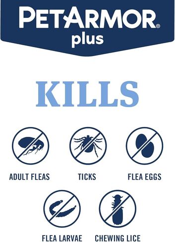 PetArmor Plus Flea and Tick Prevention for Dogs, Dog Flea and Tick Treatment, 1 Dose, Waterproof Topical, Fast Acting, Small Dogs (5-22 lbs) in Kuwait