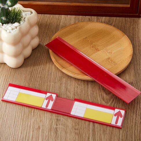 Spiareal 50 Pcs 47.8 x 1.38 Inch Shelf Label Strips Adhesive Back Stick on Data Price Tag Holder Clear PVC Black Back Adhesive Ticket Channel for Supermarkets Convenience Shops in Saudi Arabia