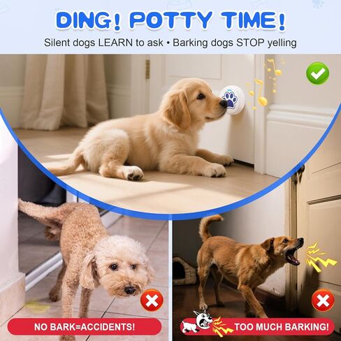 ChunHee Dog Training Bells for Door - Dog Door Bell for with 28 Custom Sounds | Dog Bell for Door Potty Training | Chew-Proof & Adjustable Volume (0-115dB) | Teach Puppies to Signal to Go Outside in Saudi Arabia