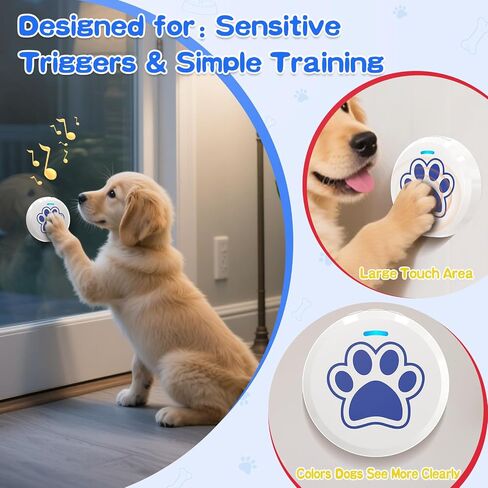 ChunHee Dog Training Bells for Door - Dog Door Bell for with 28 Custom Sounds | Dog Bell for Door Potty Training | Chew-Proof & Adjustable Volume (0-115dB) | Teach Puppies to Signal to Go Outside in Saudi Arabia