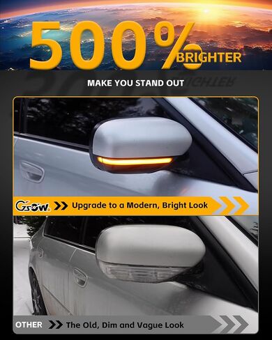 2 جهاز كمبيوتر شخصى ديناميكي متسلسل LED مرآة جانبية بدوره أضواء الإشارة لسوبارو WRX STI Outback Legacy Impreza Forester Crosstrek XV، ملحقات سوبارو عدسة واضحة بدوره إشارة استبدال مصباح المؤشر in Kuwait