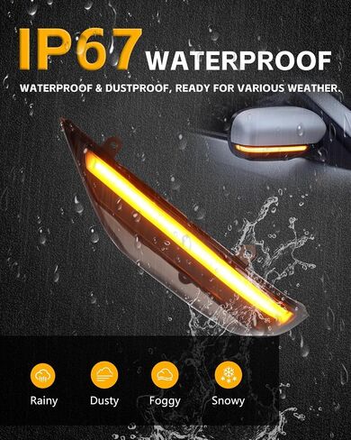 2 جهاز كمبيوتر شخصى ديناميكي متسلسل LED مرآة جانبية بدوره أضواء الإشارة لسوبارو WRX STI Outback Legacy Impreza Forester Crosstrek XV، ملحقات سوبارو عدسة واضحة بدوره إشارة استبدال مصباح المؤشر in Kuwait