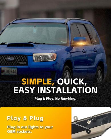 2 جهاز كمبيوتر شخصى ديناميكي متسلسل LED مرآة جانبية بدوره أضواء الإشارة لسوبارو WRX STI Outback Legacy Impreza Forester Crosstrek XV، ملحقات سوبارو عدسة واضحة بدوره إشارة استبدال مصباح المؤشر in Kuwait