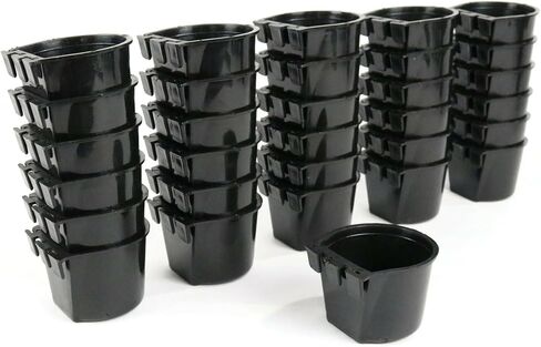 The Rop Shop 24 Pack - Black Cage Cup for Eque & Water للدواجن والبط والطيور والهامستر in Saudi Arabia