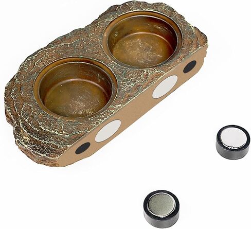 Oiibo Magnetic Reptile Reserger الحافة ، حافة التغذية Crested Gecko مع كؤوس الطعام 6pcs زواحف الطعام ملحقات دبابة صحن المياه لسلاح Dragon Chameleon Snake in Kuwait
