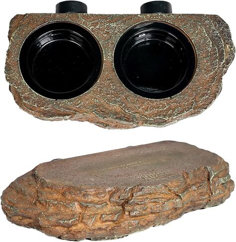 Oiibo Magnetic Reptile Reserger الحافة ، حافة التغذية Crested Gecko مع كؤوس الطعام 6pcs زواحف الطعام ملحقات دبابة صحن المياه لسلاح Dragon Chameleon Snake in Kuwait